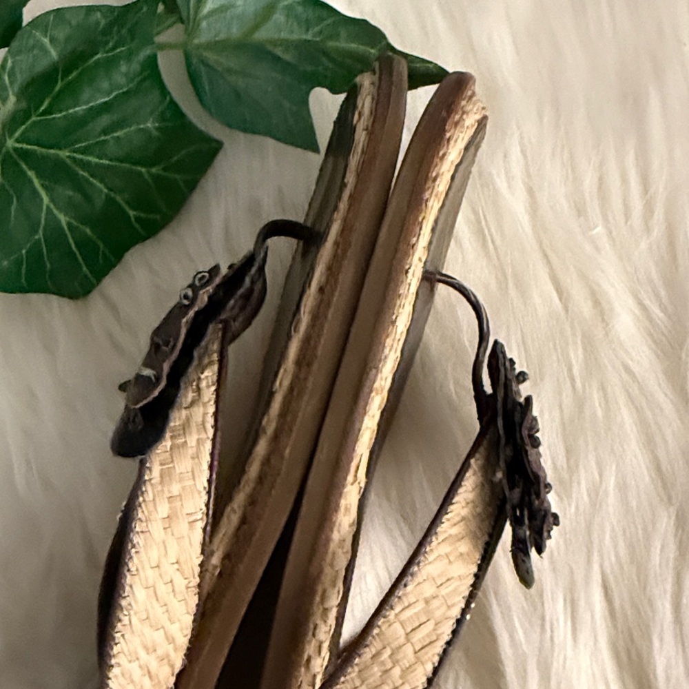Brighton Brown Butterfly Embellished Women's Sandals🔥 - Picture 6 of 10
